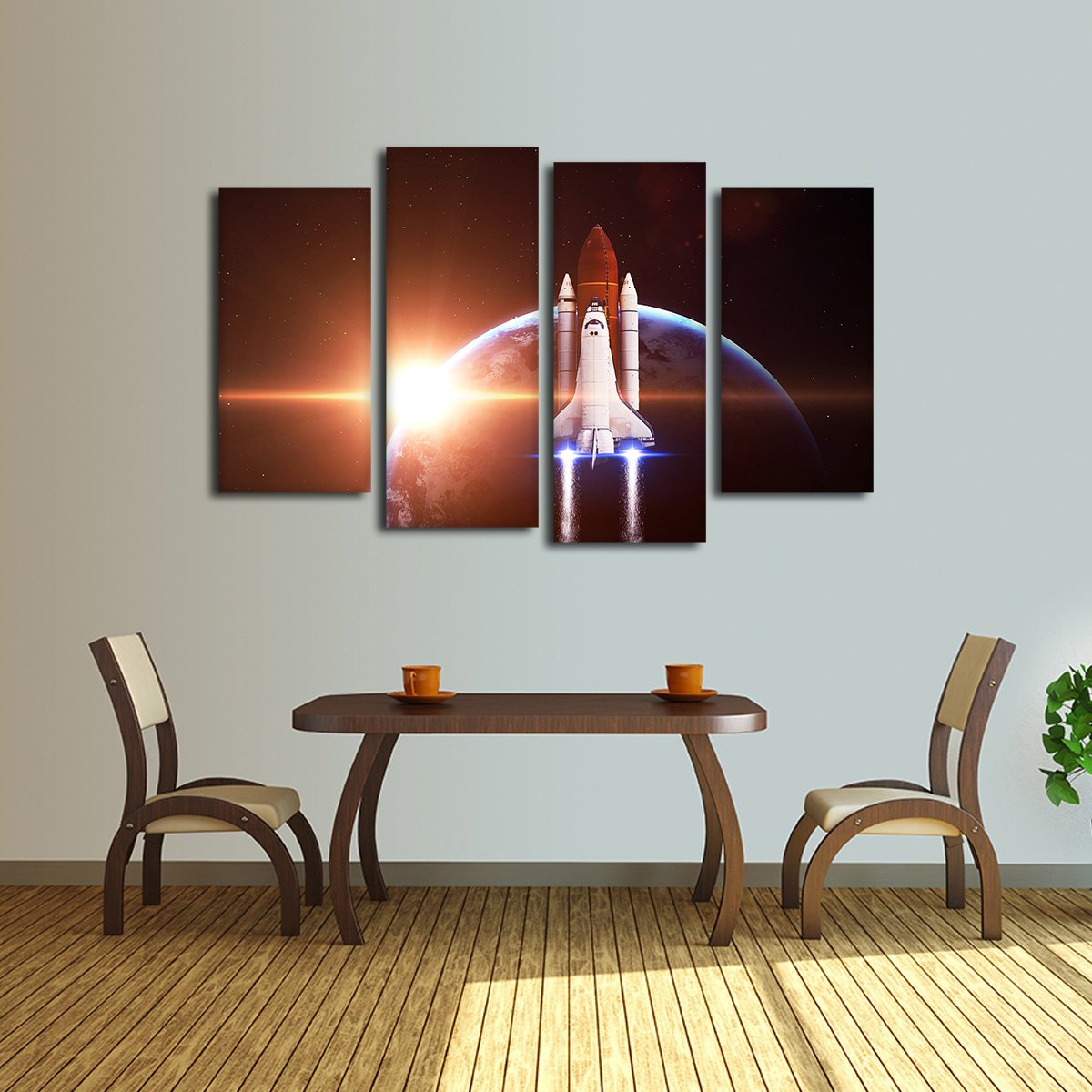 Space Odyssey Multi Panel Canvas Wall Art
