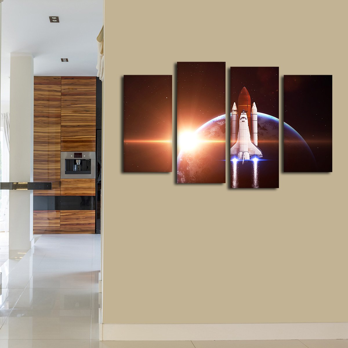 Space Odyssey Multi Panel Canvas Wall Art