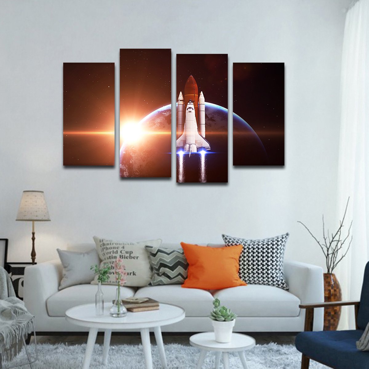 Space Odyssey Multi Panel Canvas Wall Art