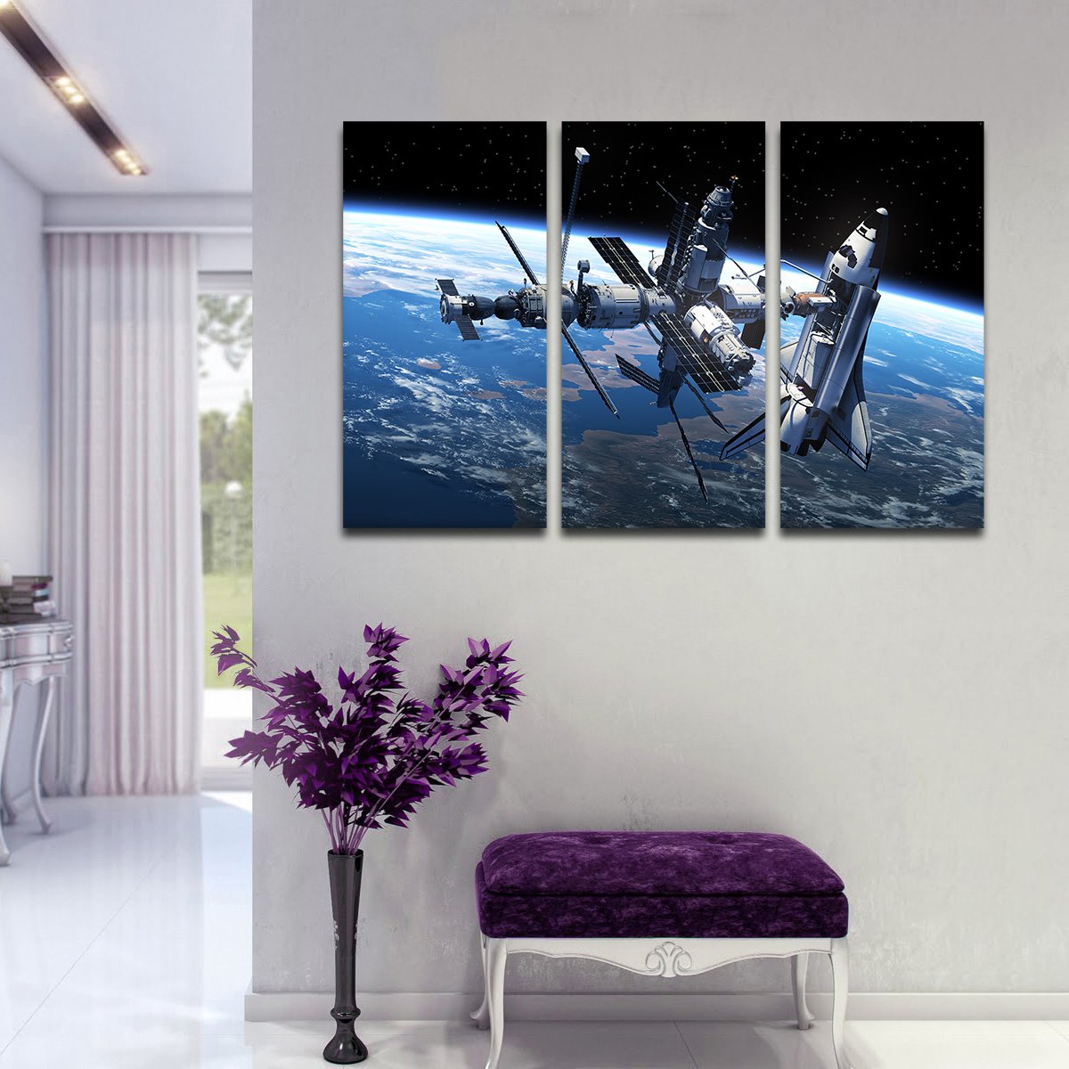 Space Station Multi Panel Canvas Wall Art