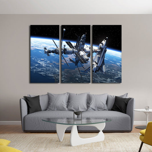 Space Station Multi Panel Canvas Wall Art