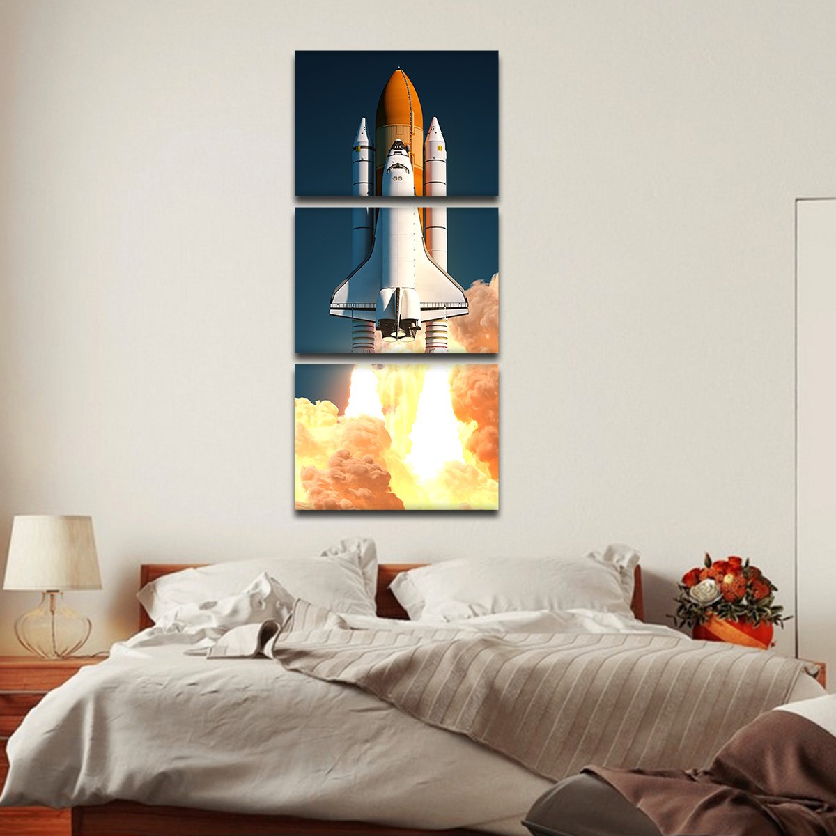 Space Shuttle Atlantis Multi Panel Canvas Wall Art