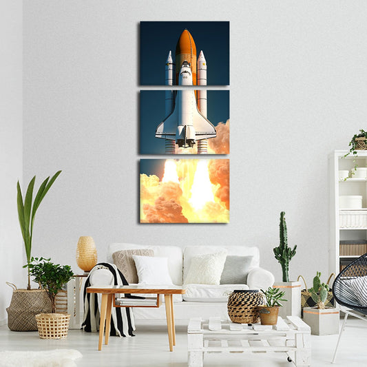 Space Shuttle Atlantis Multi Panel Canvas Wall Art
