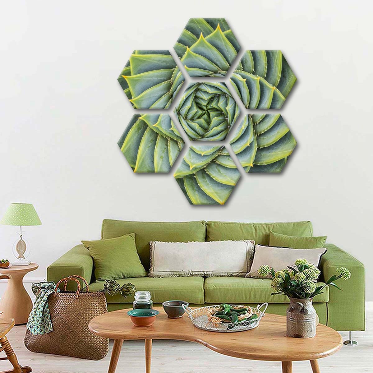 Spiral Aloe Multi Panel Canvas Wall Art
