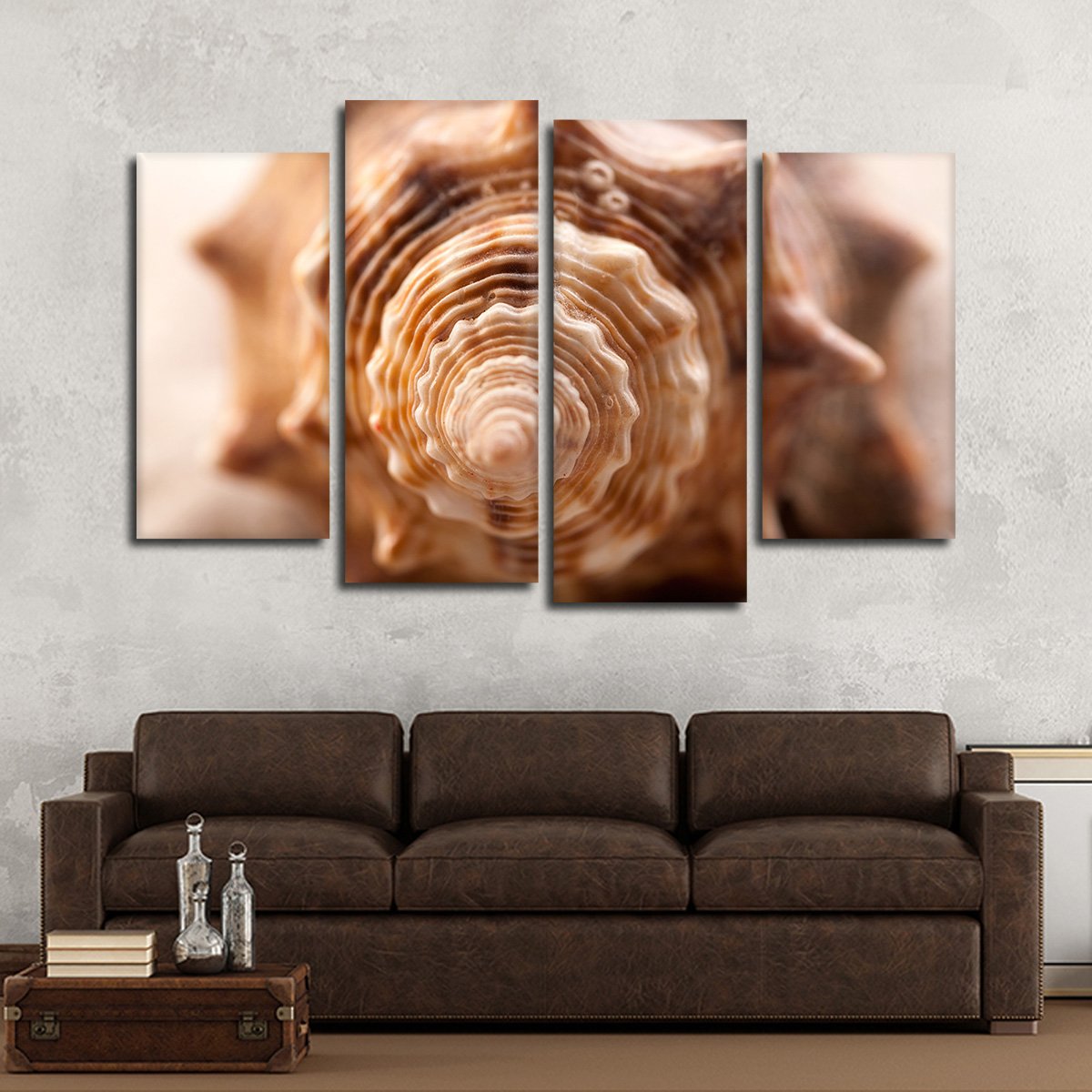 Spiral Shell Multi Panel Canvas Wall Art
