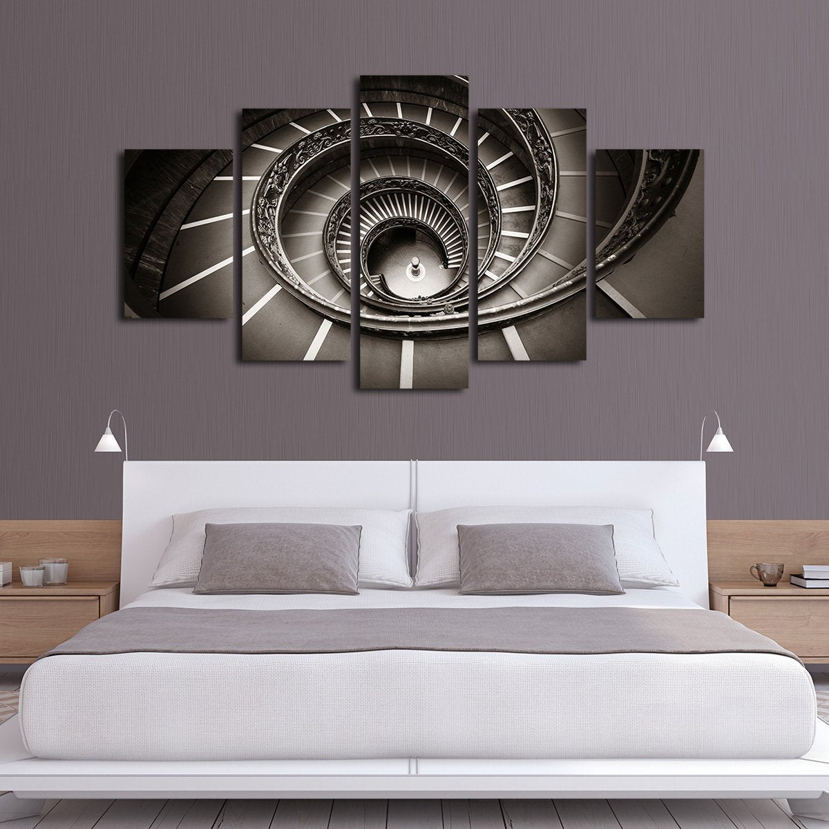 Staircase in Vatican Museum Multi Panel Canvas Wall Art