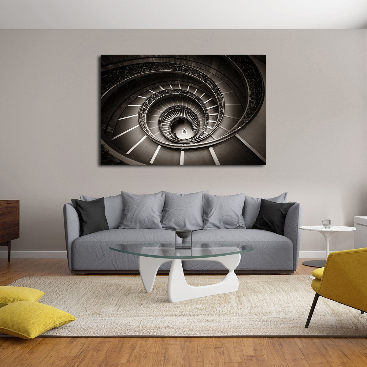 Staircase in Vatican Museum Multi Panel Canvas Wall Art