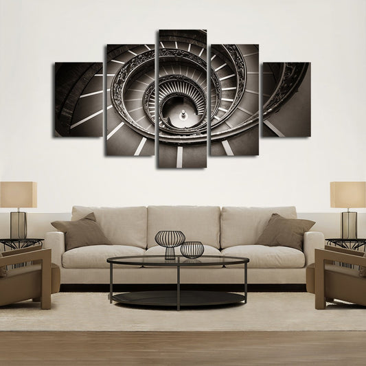Staircase in Vatican Museum Multi Panel Canvas Wall Art
