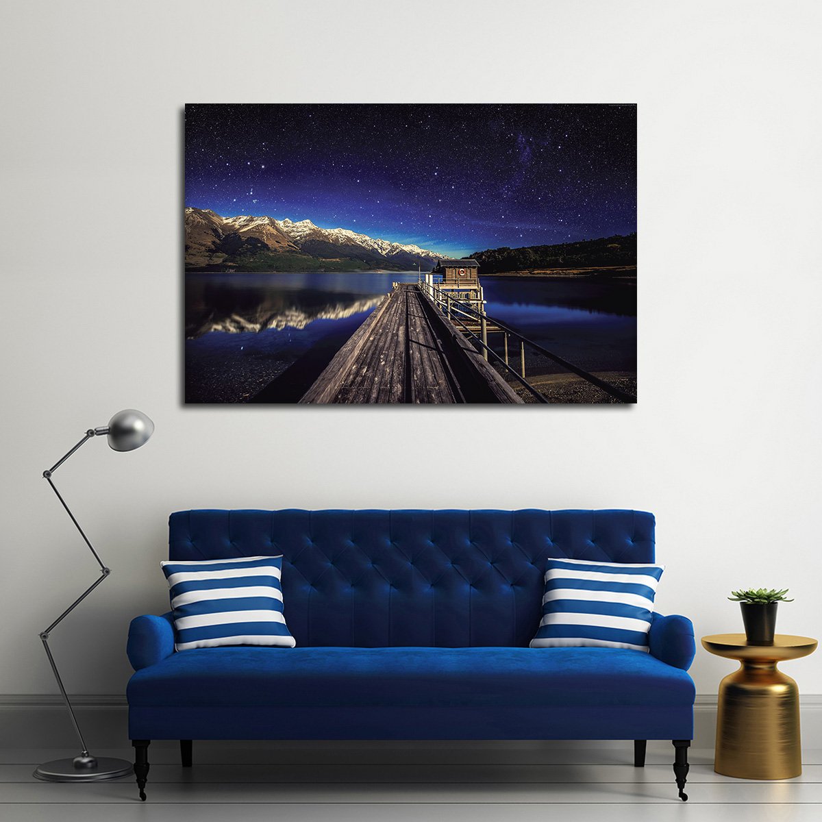 Starry Lake Multi Panel Canvas Wall Art
