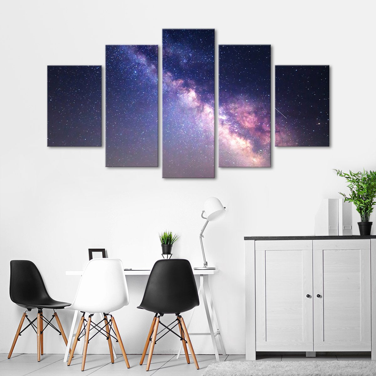 Starry Night Milky Way Multi Panel Canvas Wall Art