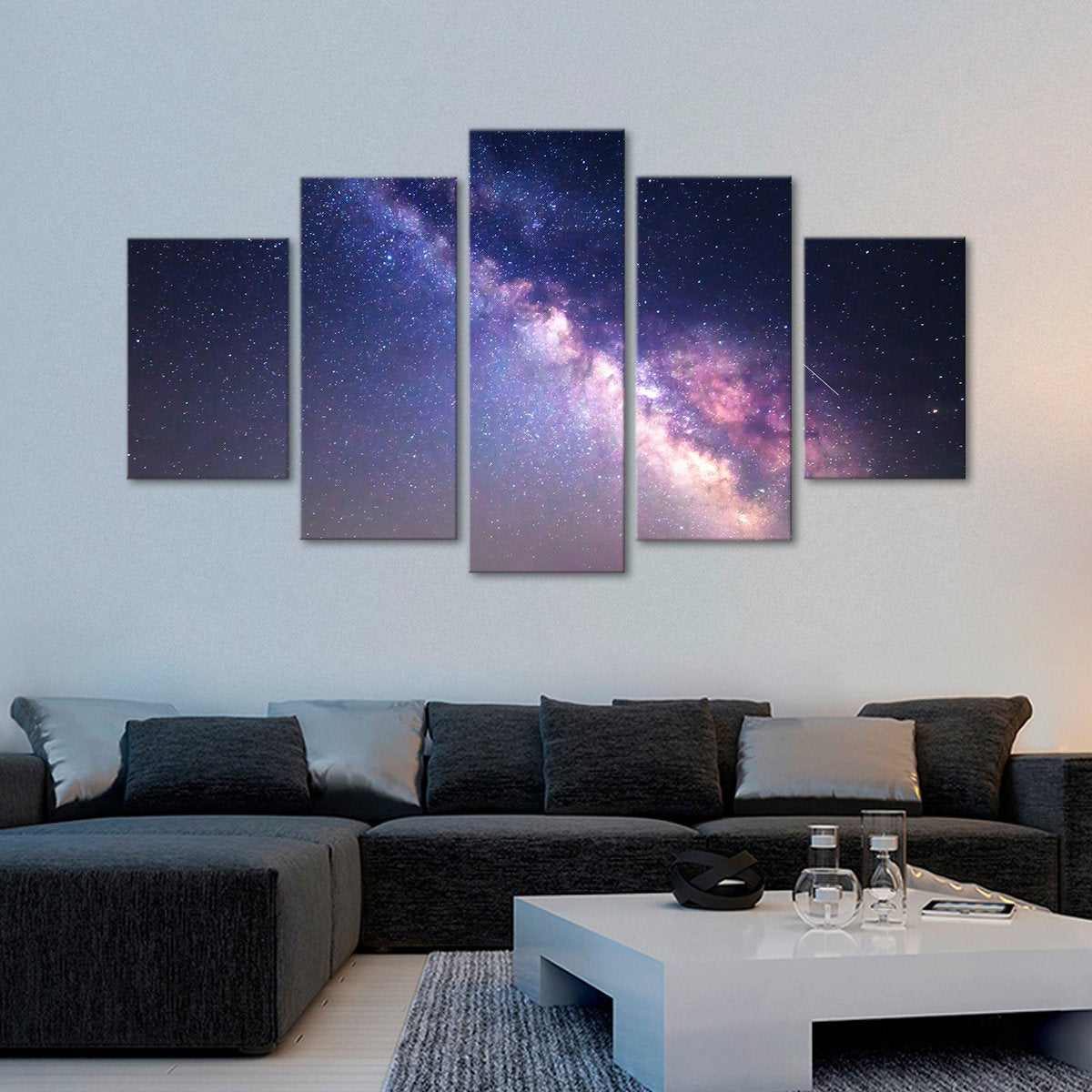 Starry Night Milky Way Multi Panel Canvas Wall Art