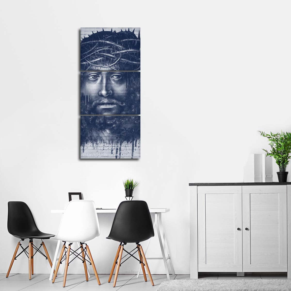 Jesus Graffiti Multi Panel Canvas Wall Art