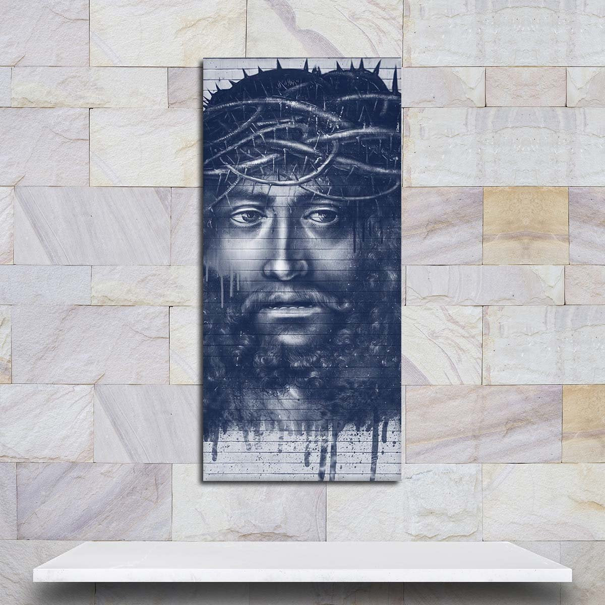 Jesus Graffiti Multi Panel Canvas Wall Art