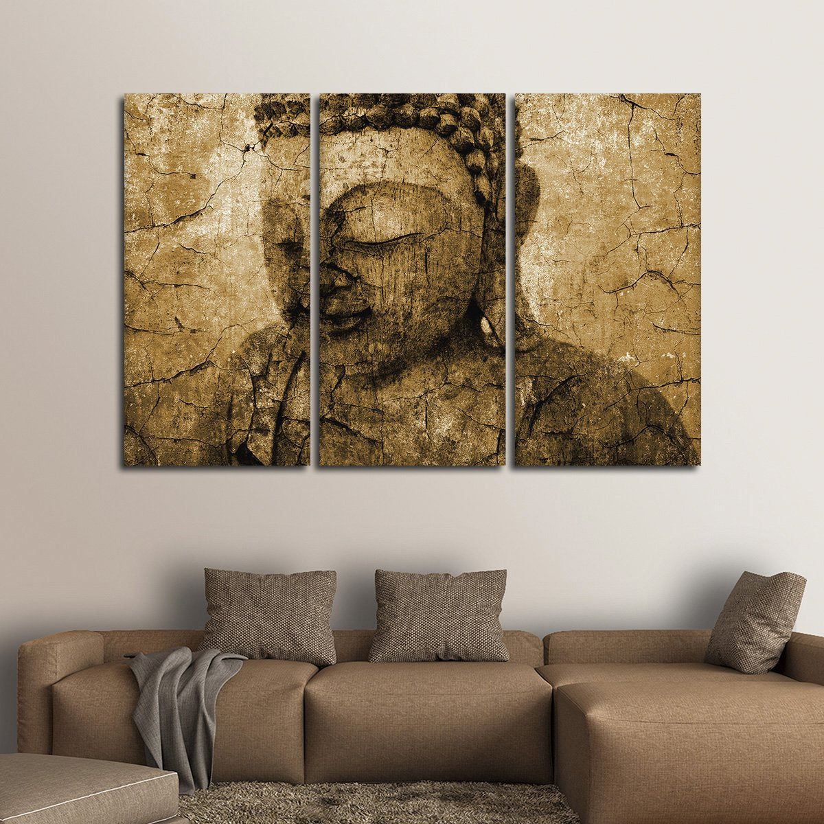 Stone Buddha Multi Panel Canvas Wall Art