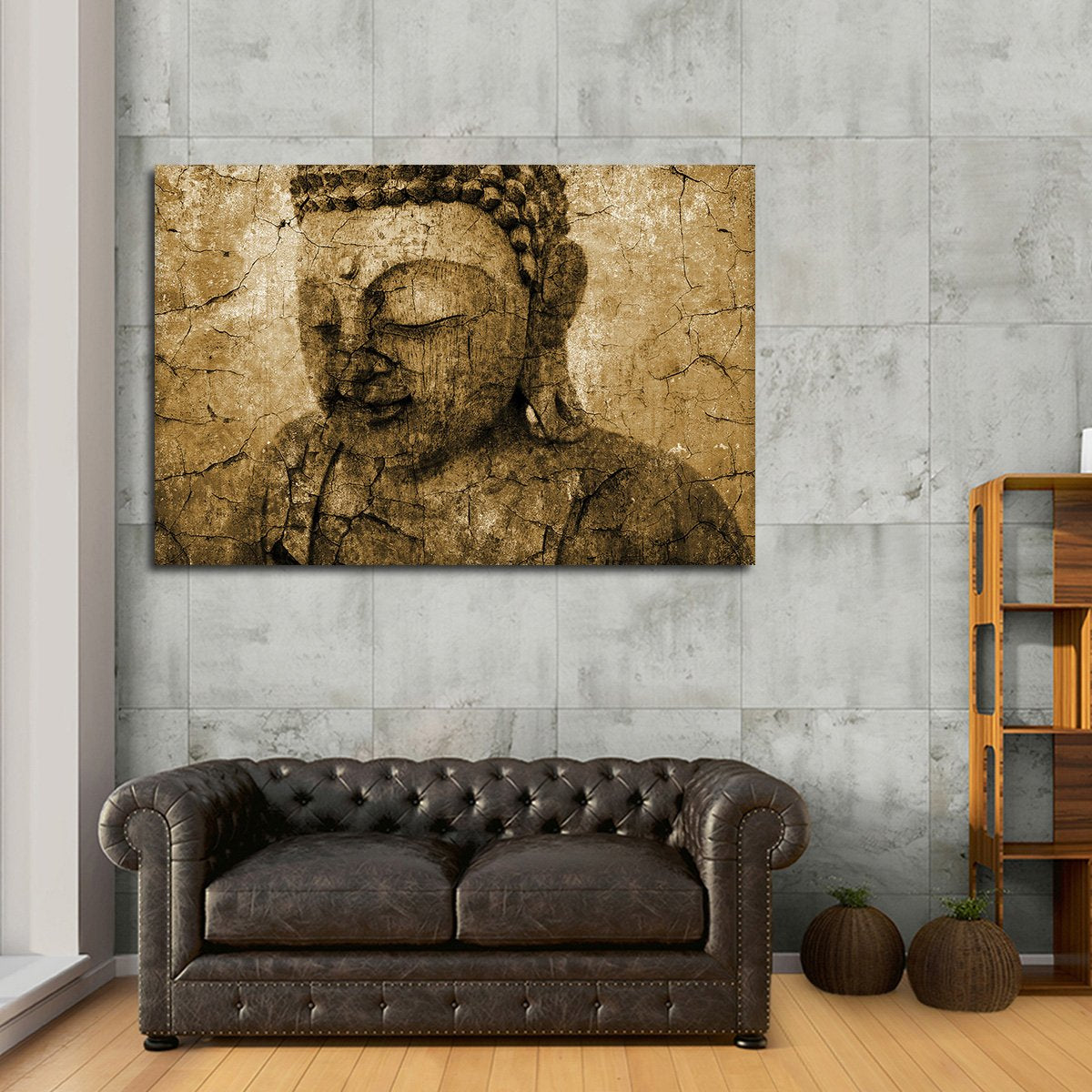 Stone Buddha Multi Panel Canvas Wall Art