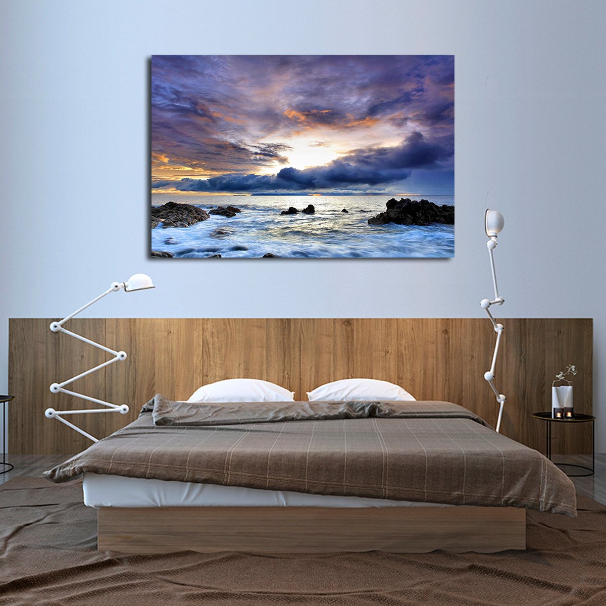Storm At Cannon Beach Multi Panel Canvas Wall Art