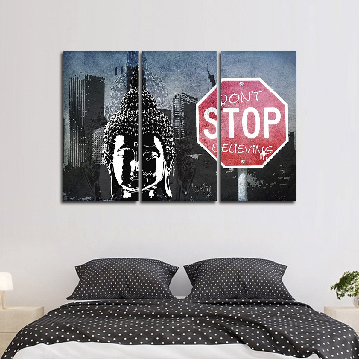 Strong Believer Buddha Multi Panel Canvas Wall Art