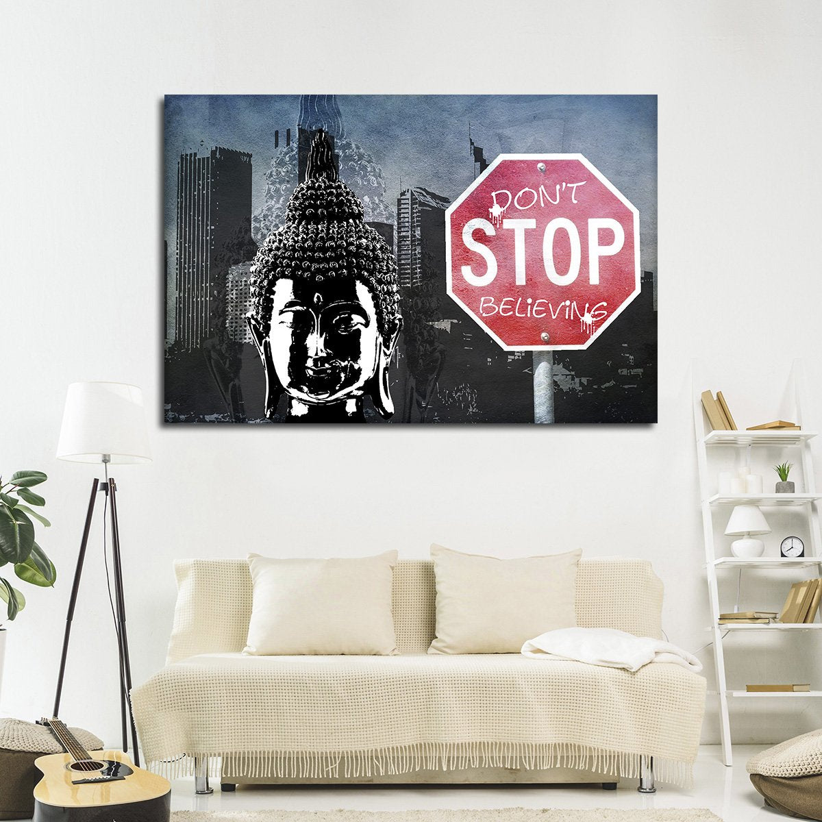 Strong Believer Buddha Multi Panel Canvas Wall Art
