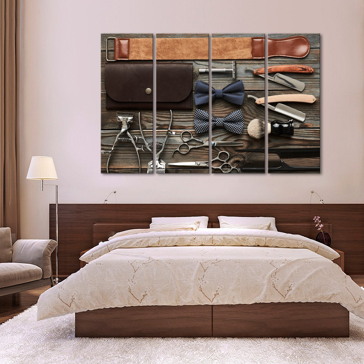 Style Shave Shine Multi Panel Canvas Wall Art