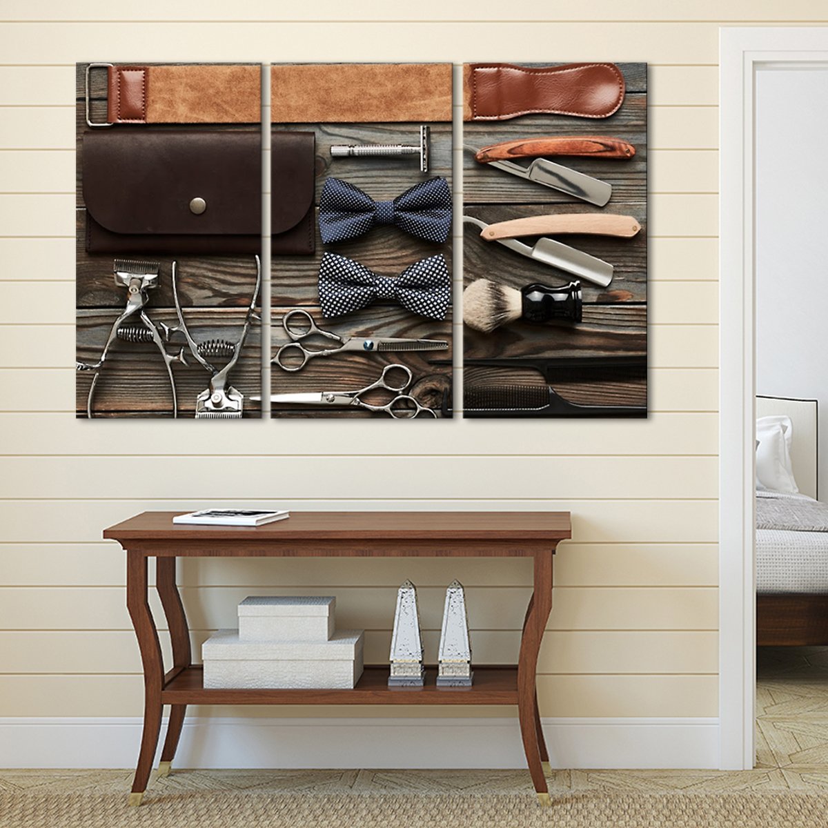 Style Shave Shine Multi Panel Canvas Wall Art