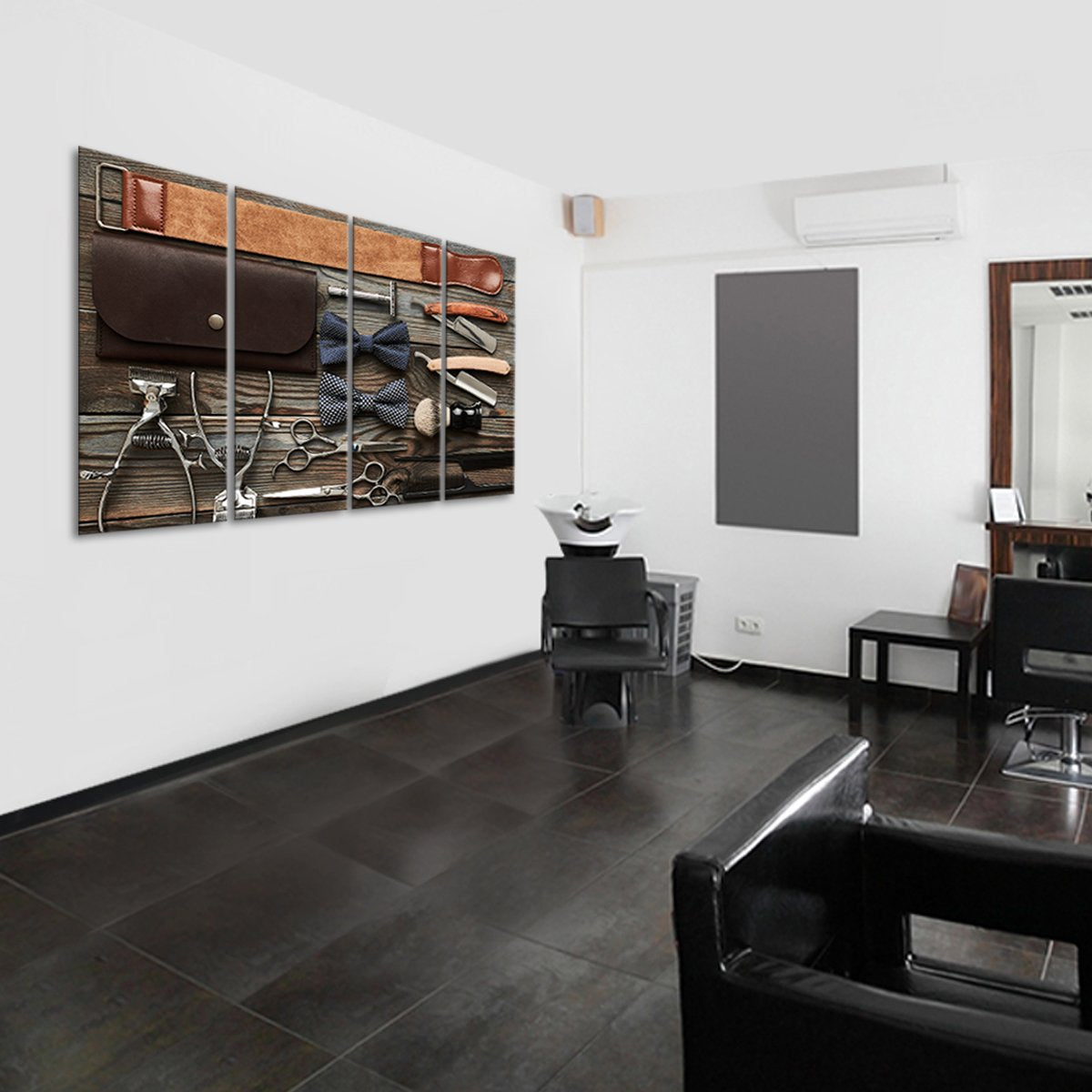Style Shave Shine Multi Panel Canvas Wall Art