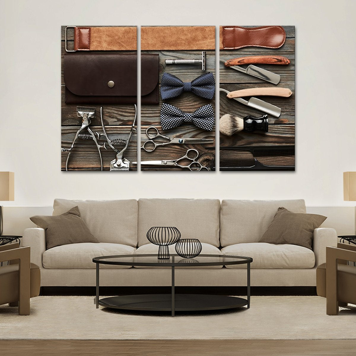 Style Shave Shine Multi Panel Canvas Wall Art