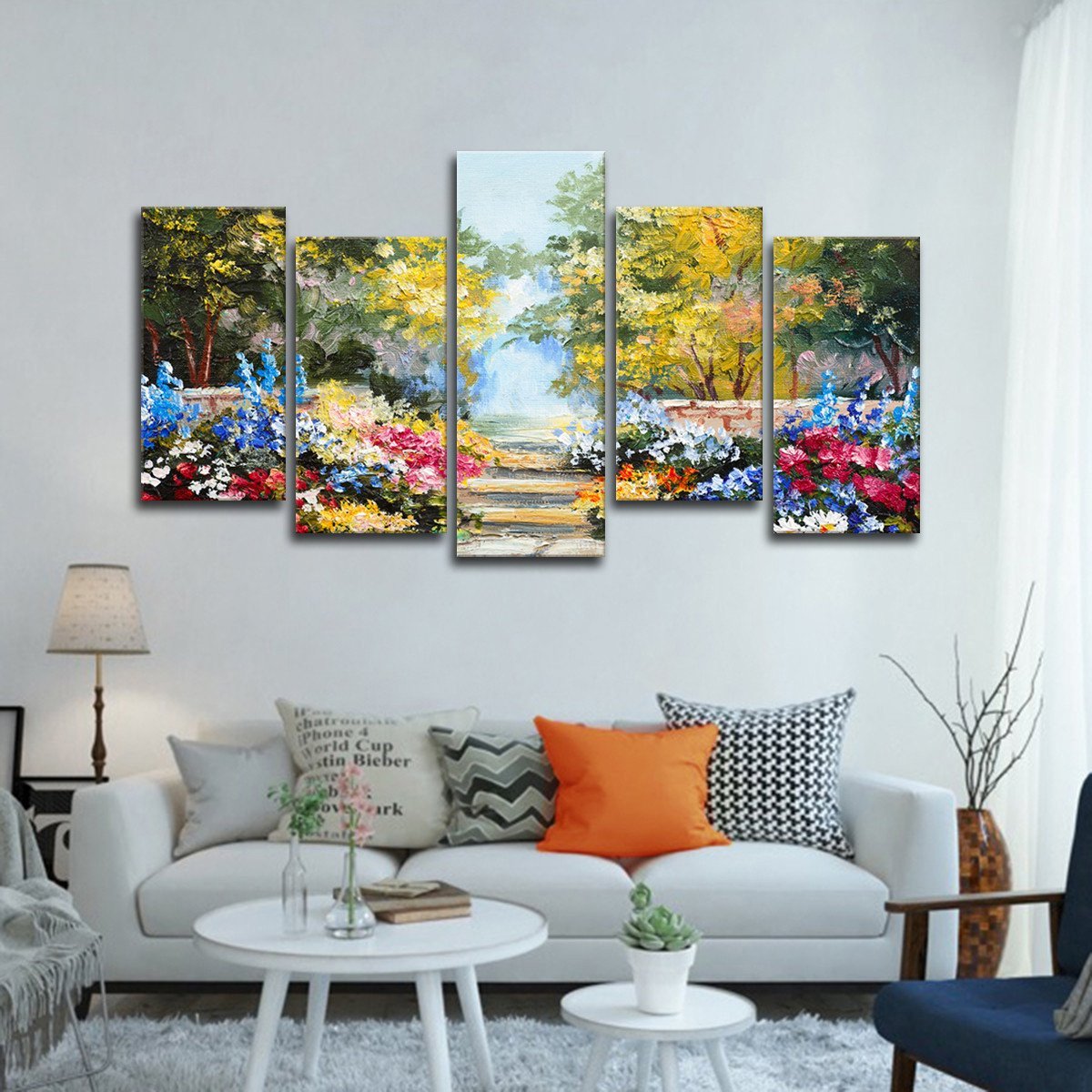 Summer Flowers Multi Panel Canvas Wall Art