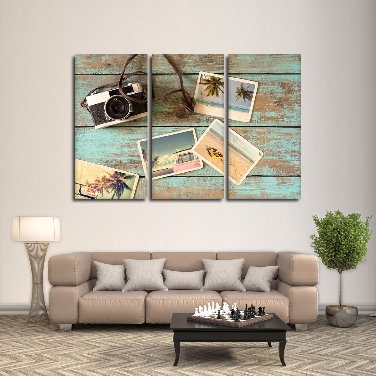 Summer Vacation Multi Panel Canvas Wall Art