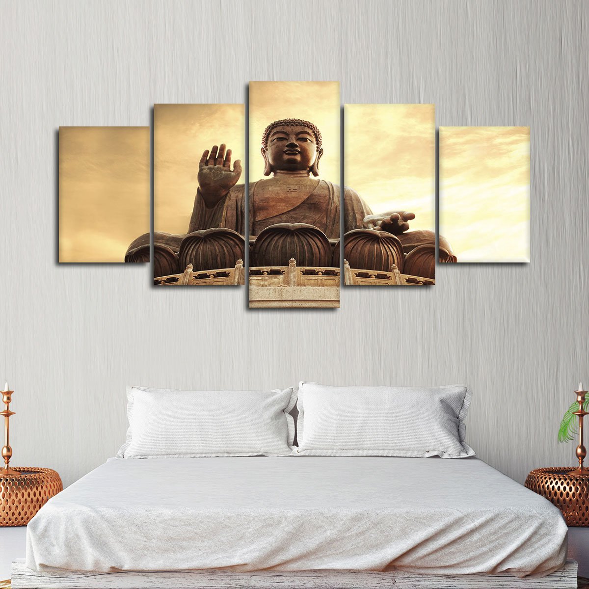 Sunrise Buddha Multi Panel Canvas Wall Art
