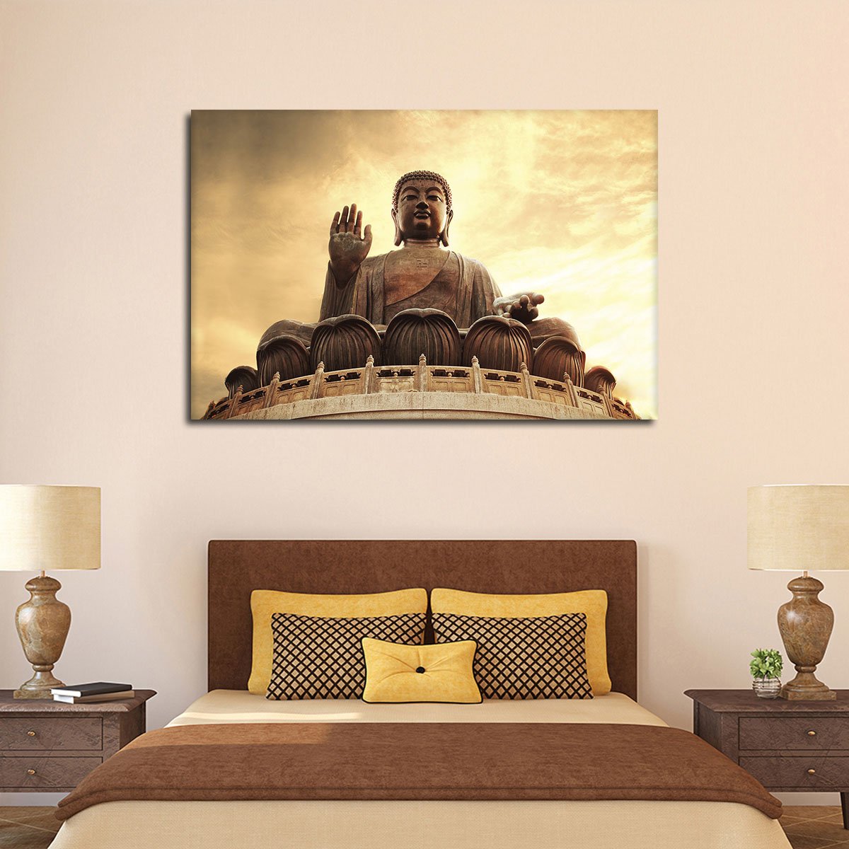 Sunrise Buddha Multi Panel Canvas Wall Art