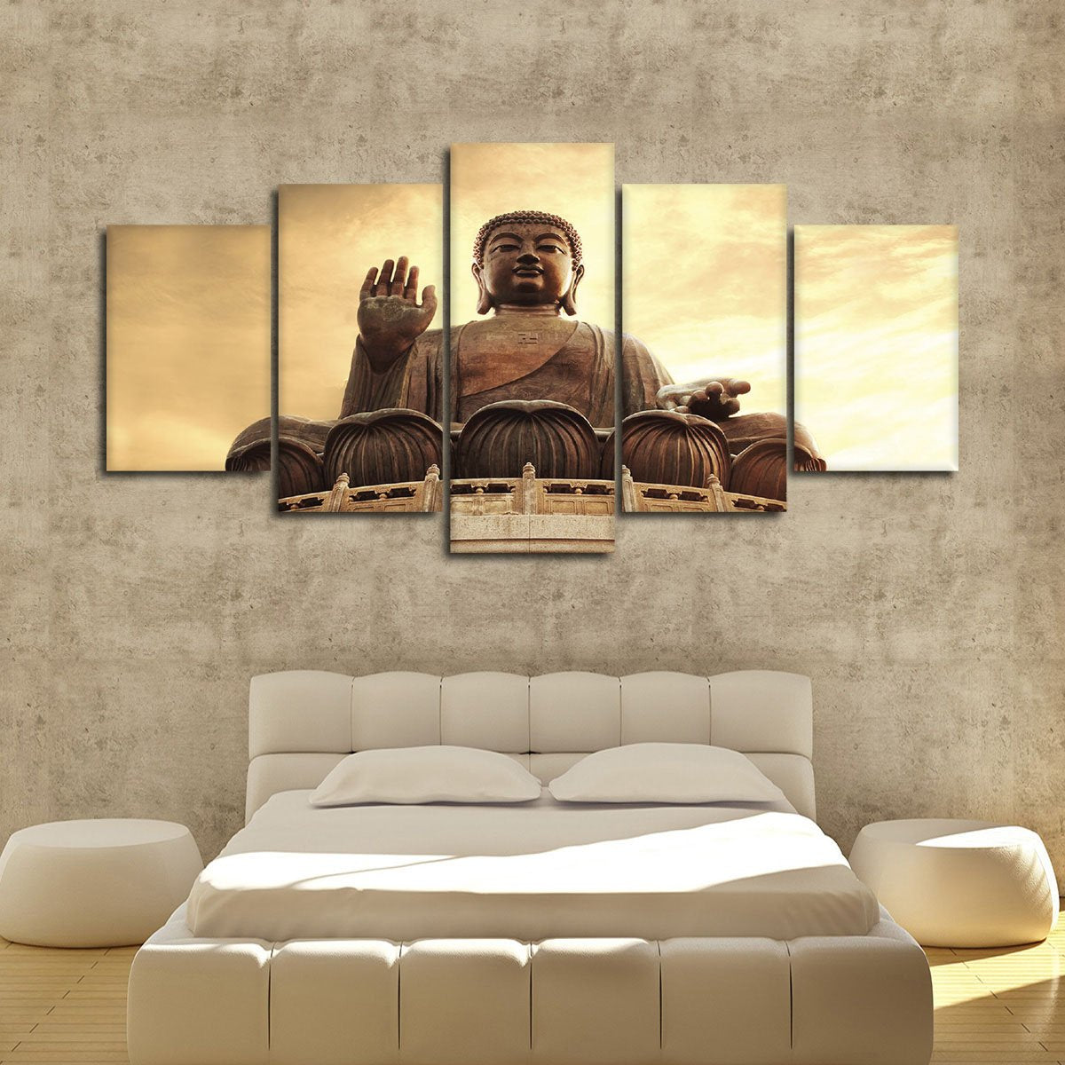 Sunrise Buddha Multi Panel Canvas Wall Art