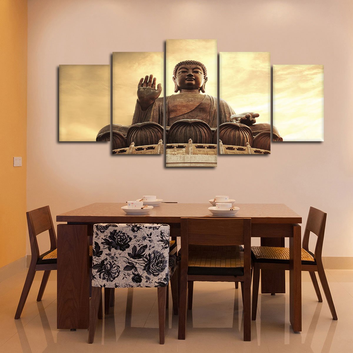 Sunrise Buddha Multi Panel Canvas Wall Art