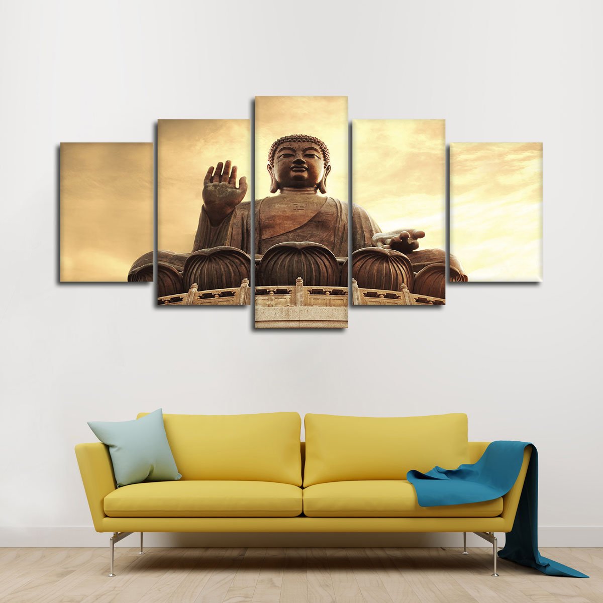 Sunrise Buddha Multi Panel Canvas Wall Art