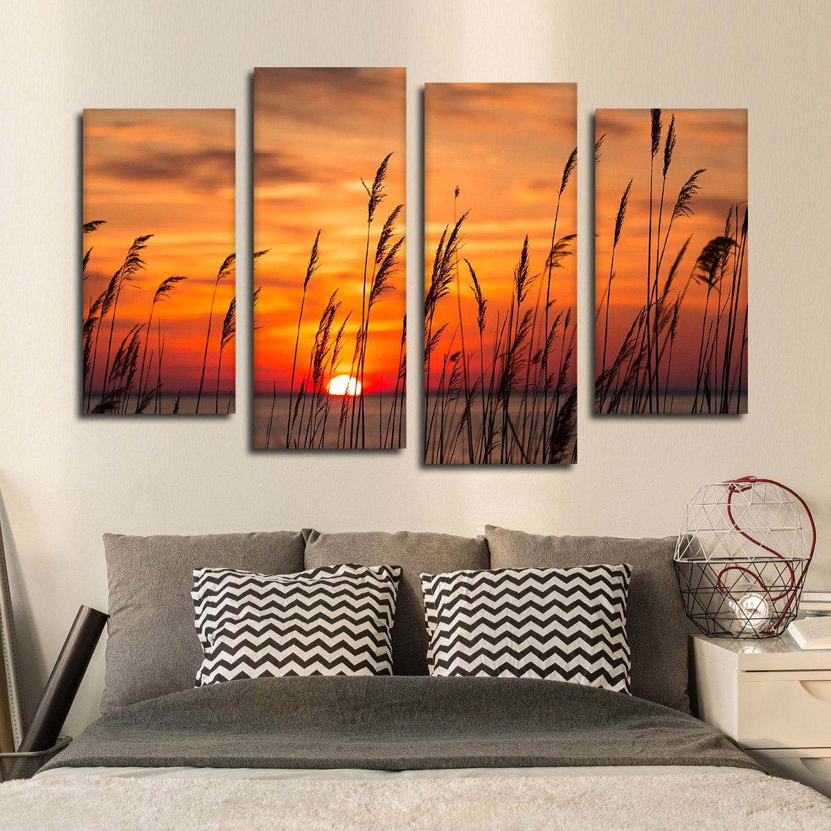 Sunrise By The Bay Multi Panel Canvas Wall Art