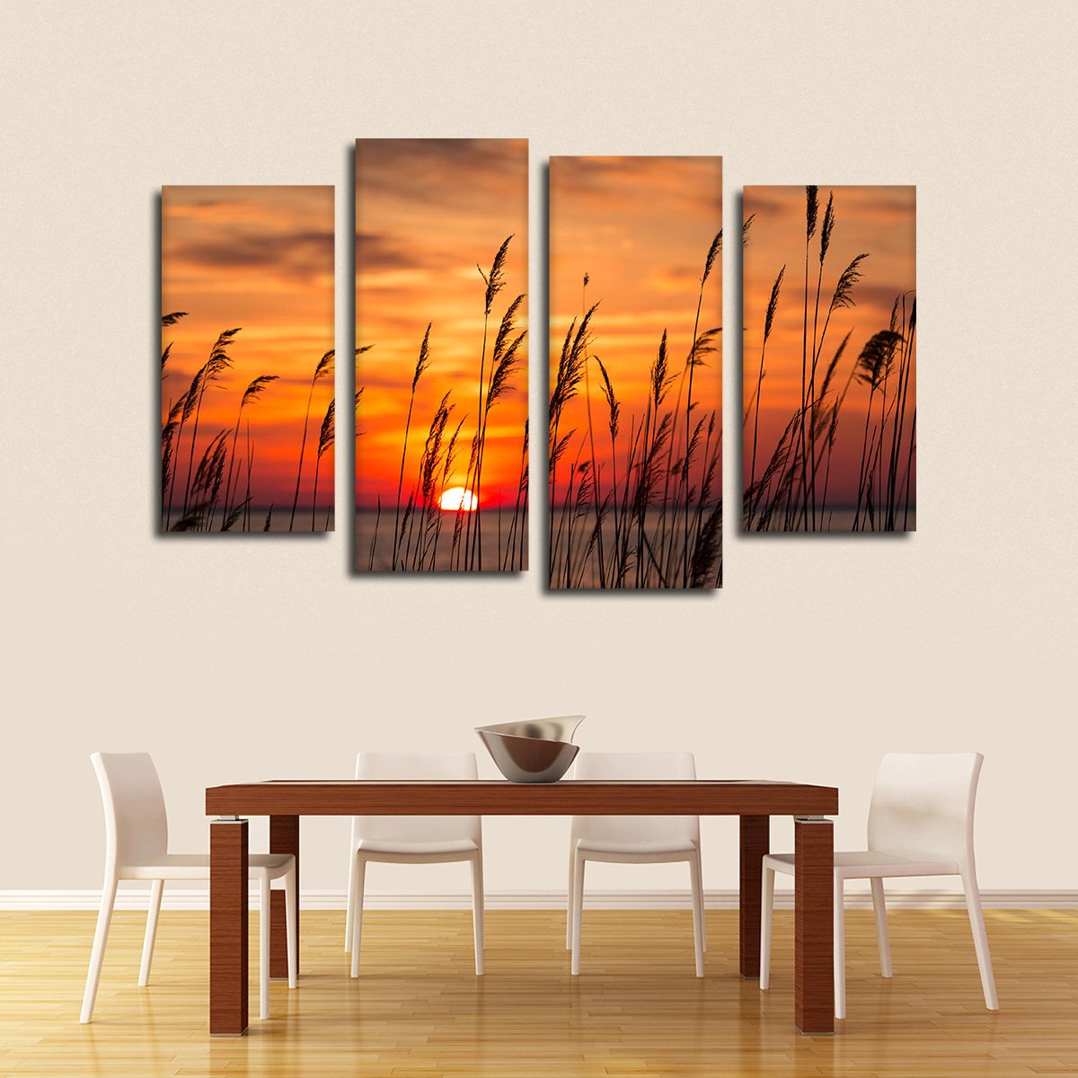 Sunrise By The Bay Multi Panel Canvas Wall Art