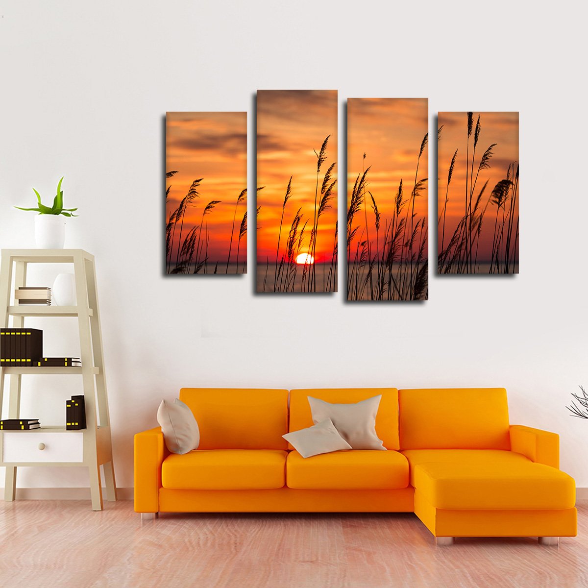 Sunrise By The Bay Multi Panel Canvas Wall Art