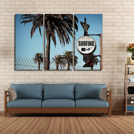 Surf This Way Multi Panel Canvas Wall Art