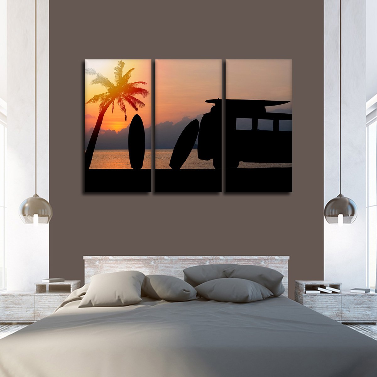 Surfing Road Trip Multi Panel Canvas Wall Art