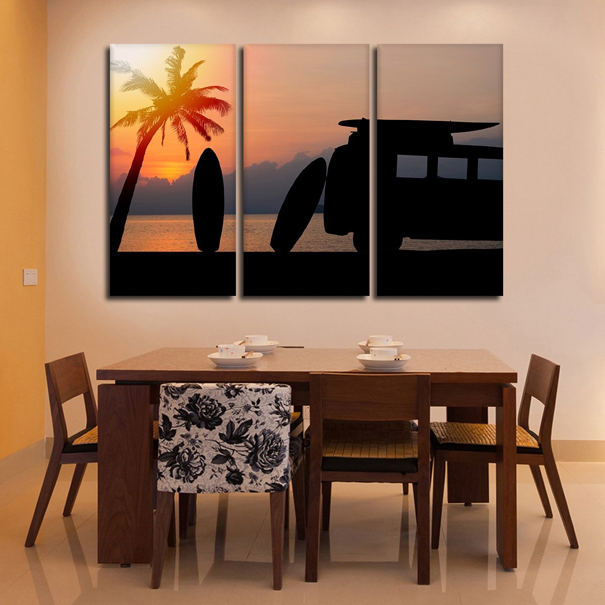 Surfing Road Trip Multi Panel Canvas Wall Art