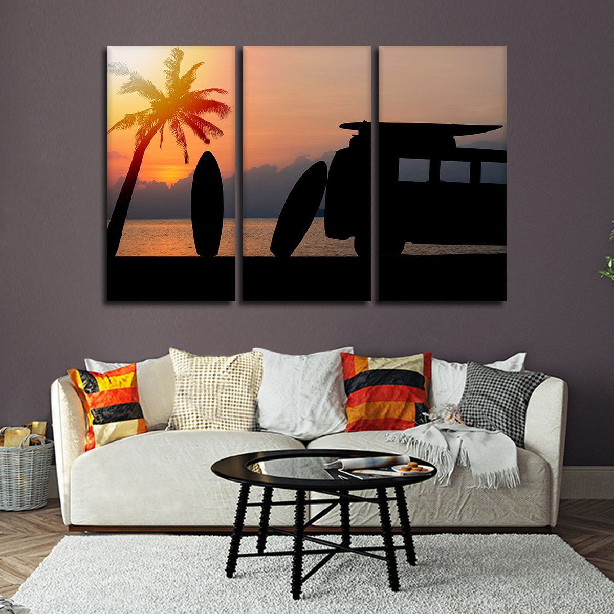 Surfing Road Trip Multi Panel Canvas Wall Art