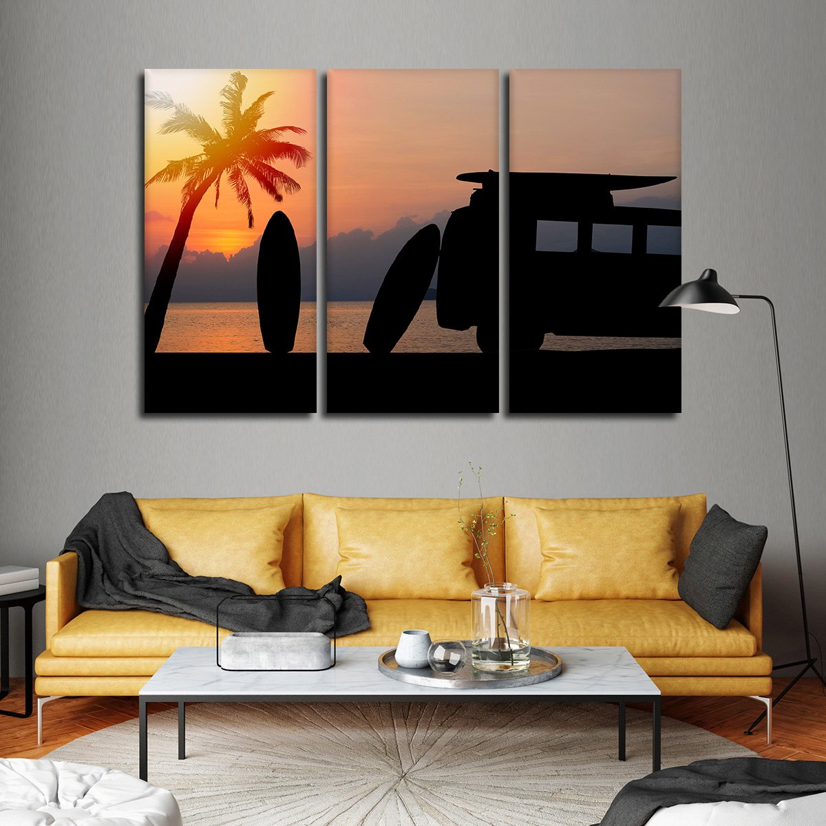 Surfing Road Trip Multi Panel Canvas Wall Art