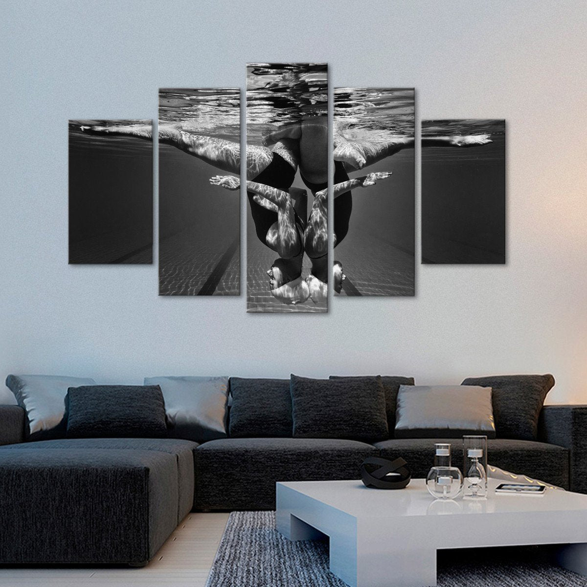 Swim Duet Multi Panel Canvas Wall Art