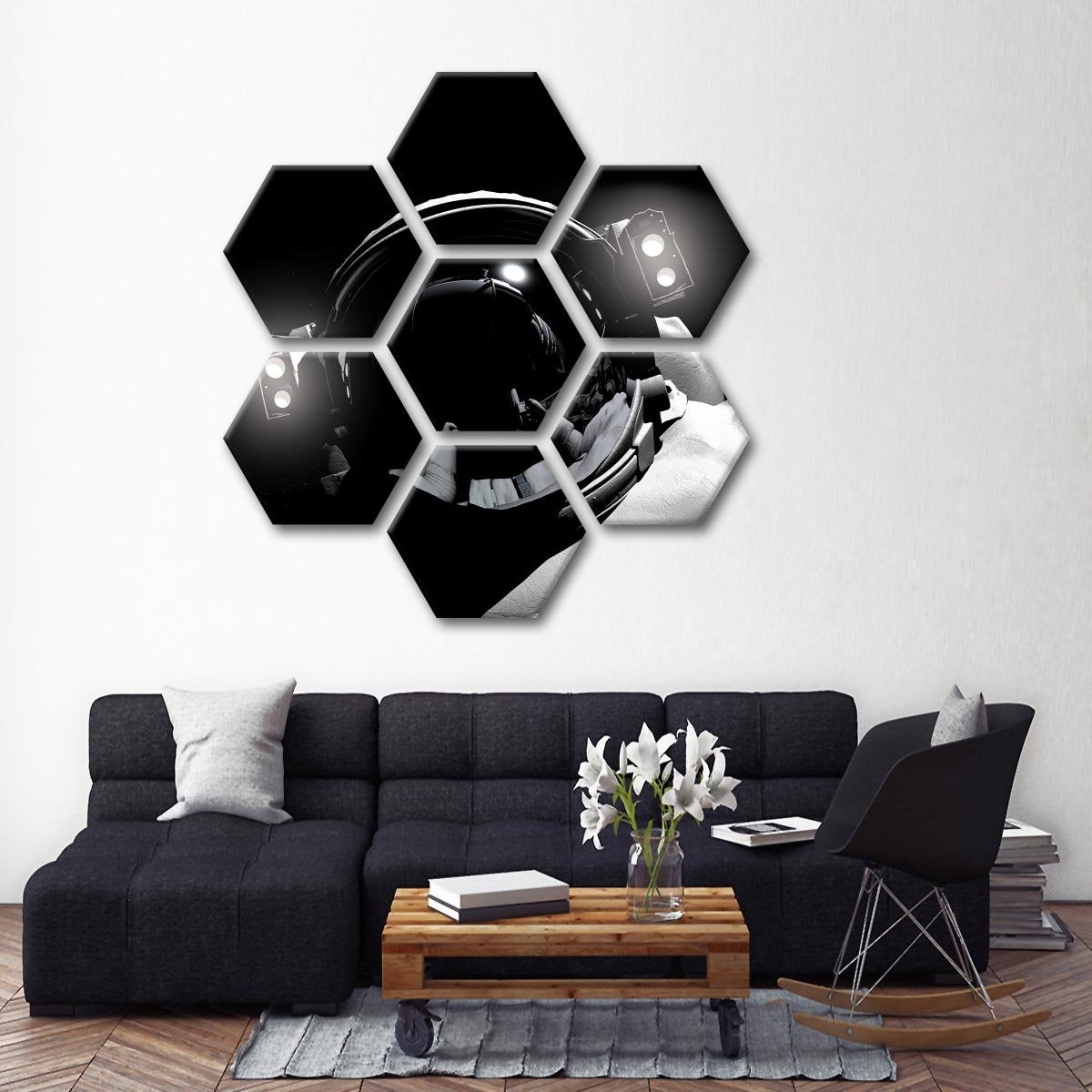 Astronaut Close Up Multi Panel Canvas Wall Art