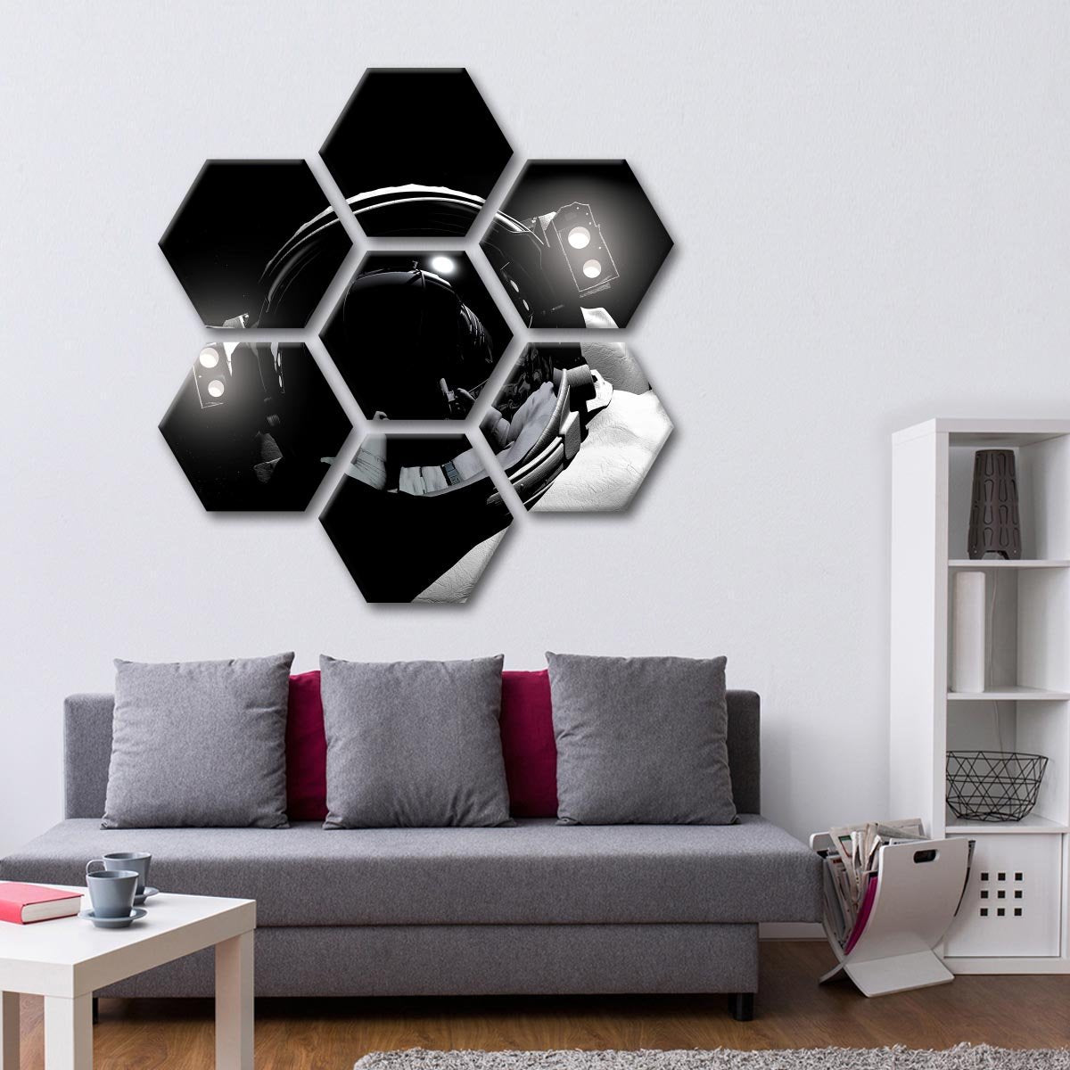 Astronaut Close Up Multi Panel Canvas Wall Art