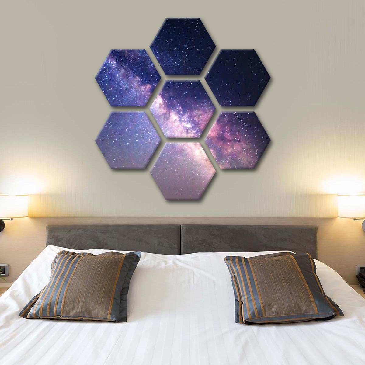 Starry Night Milky Way Multi Panel Canvas Wall Art