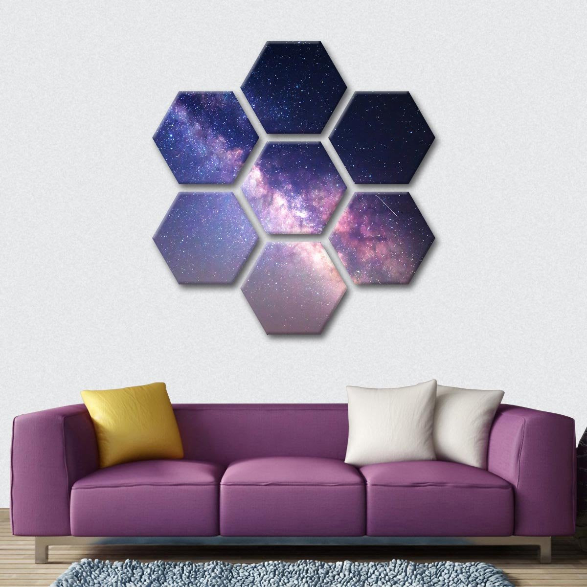 Starry Night Milky Way Multi Panel Canvas Wall Art