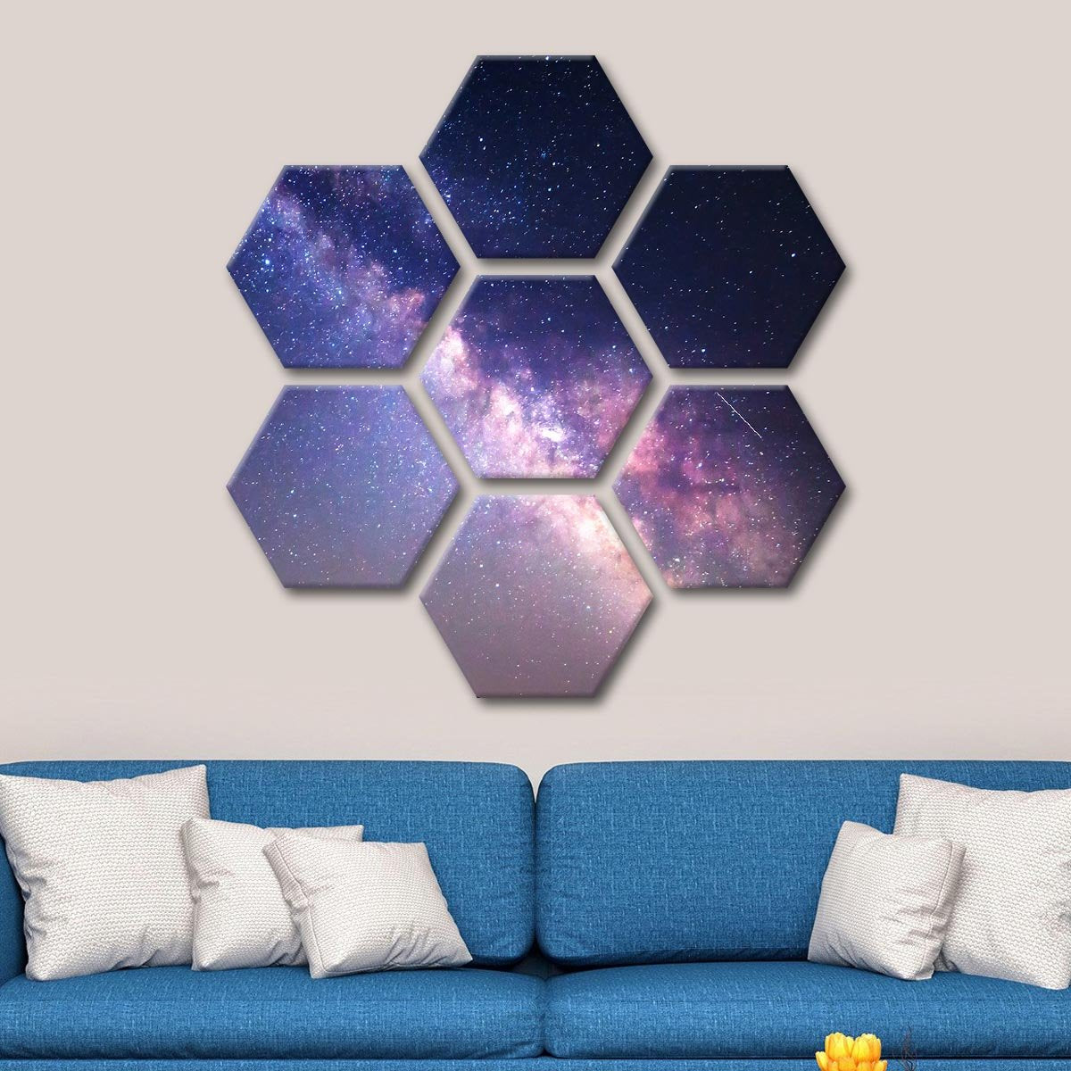 Starry Night Milky Way Multi Panel Canvas Wall Art