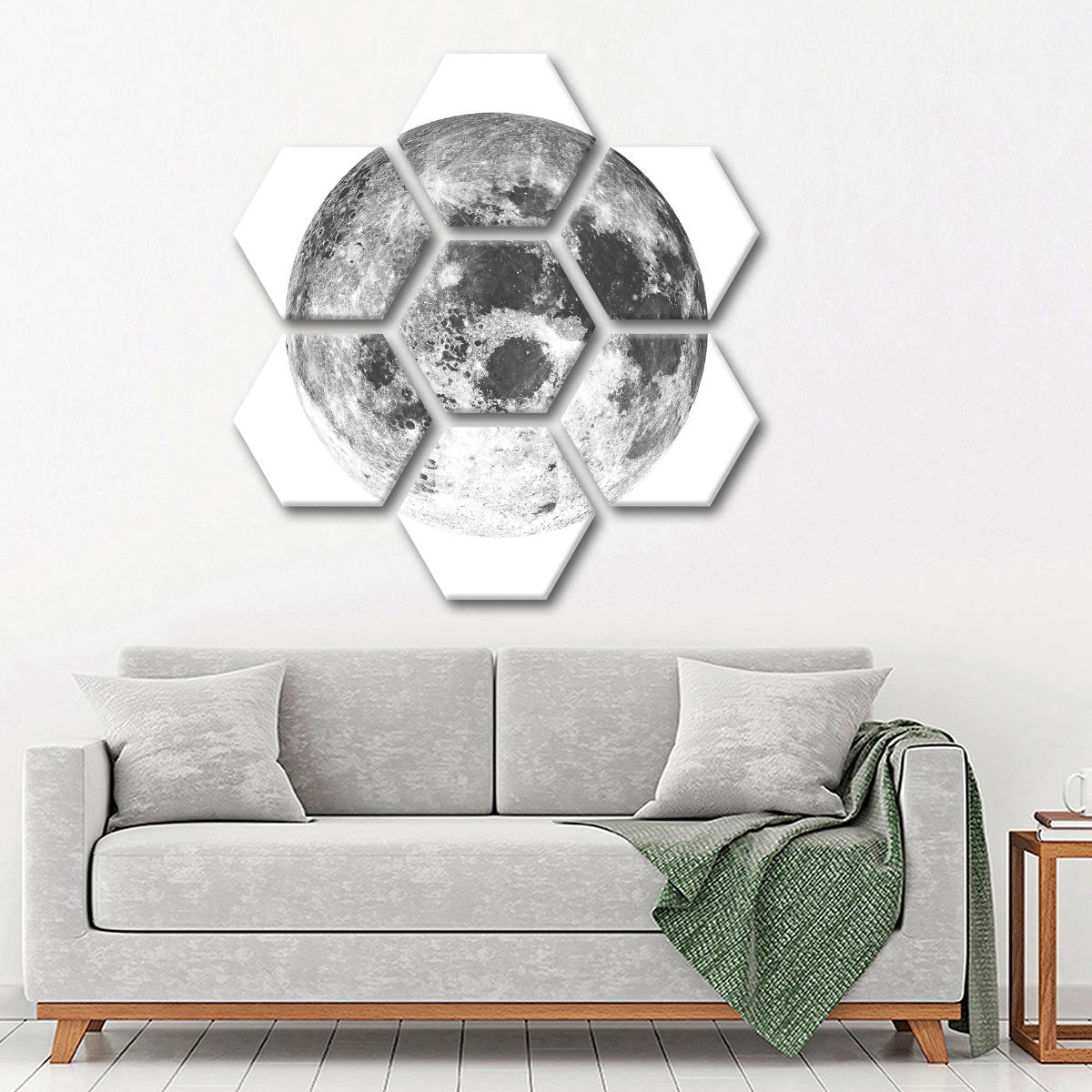 Minimalist Moon Multi Panel Canvas Wall Art