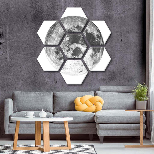 Minimalist Moon Multi Panel Canvas Wall Art