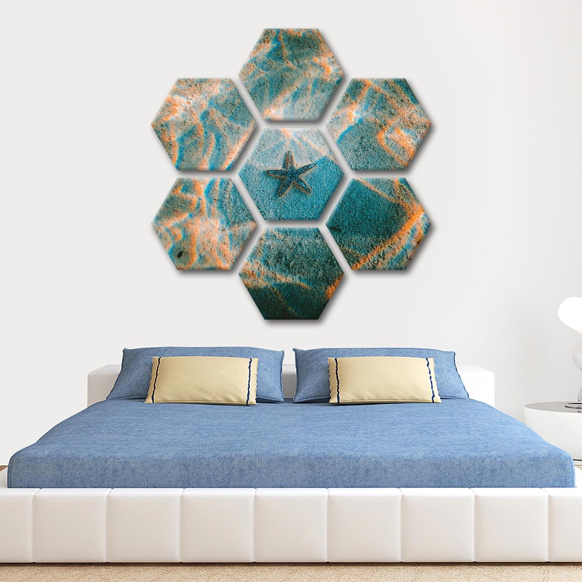 Sandy Starfish Multi Panel Canvas Wall Art